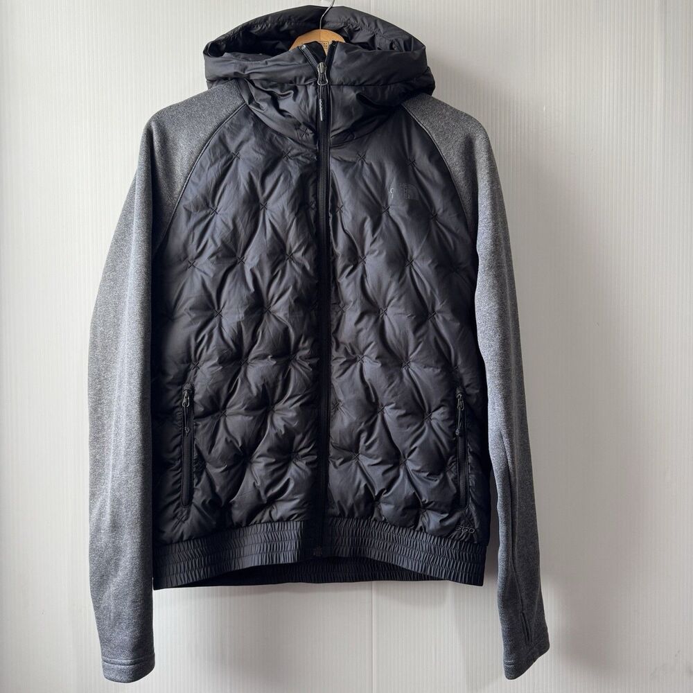 The North Face Mashup Hooded 550 Down Puffer Jacket Women S Black Gray
